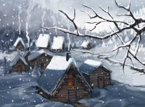 雪深い村